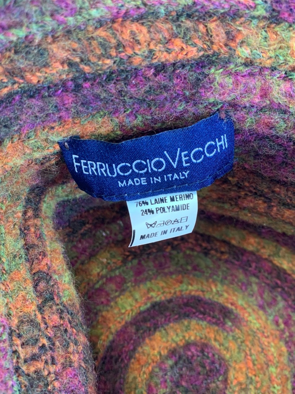 Ladies retro Cloche Italian Wool Bucket Hat Artisan Luxury Avant Garde Italy